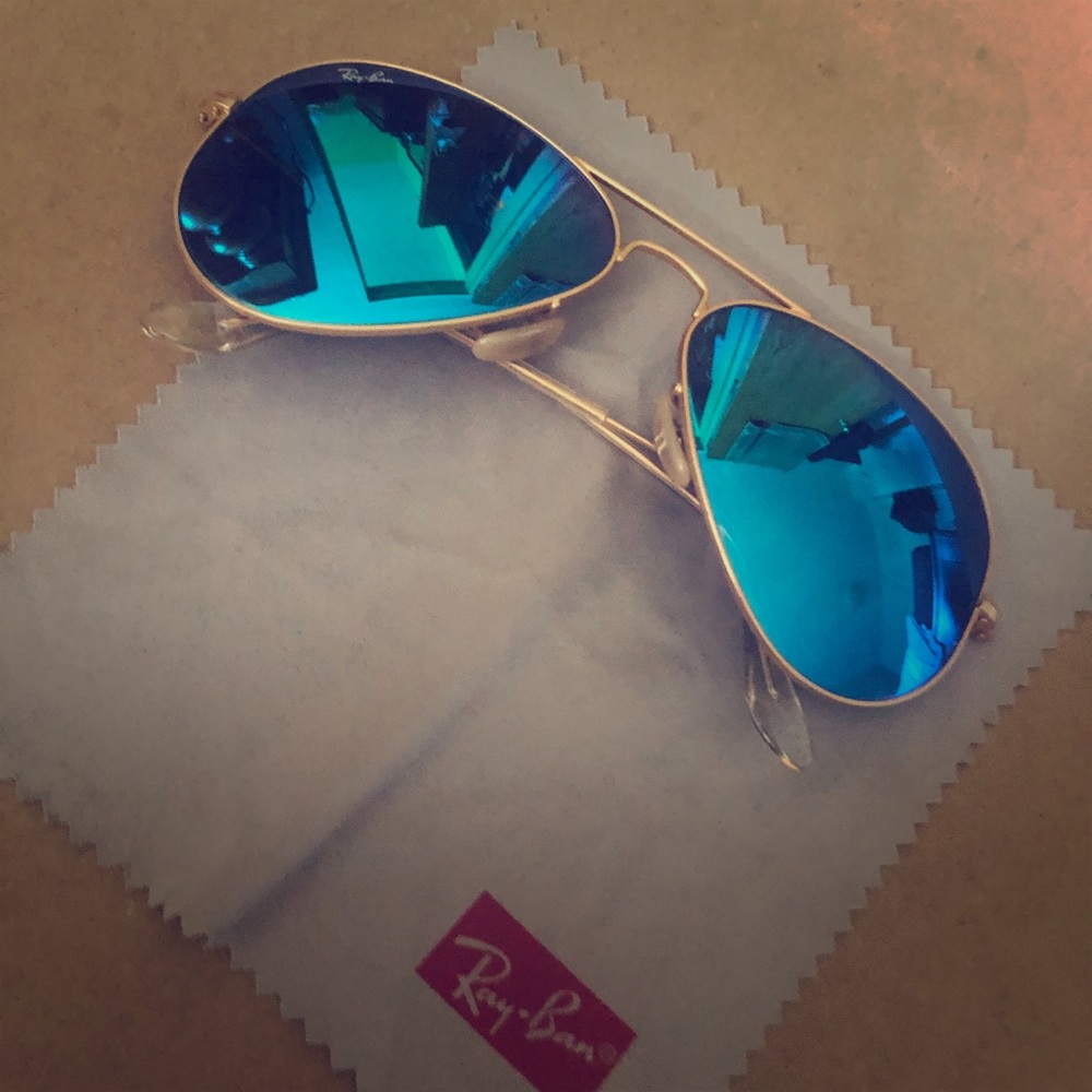 Ray Ban aviator flash lenses - used